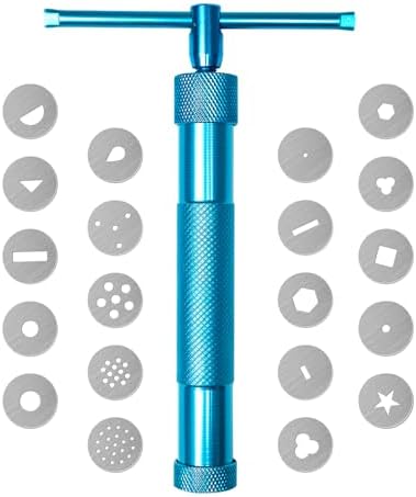 Polymer Clay Tools, Clay Extruder, Sugar Paste Extruder, Cake Fondant Tool Set for Decorating, Ceramics & Pottery Clay Extruders Mixers & Presses (Blue) by Unknown
