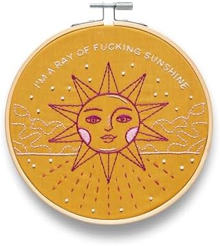 FUNATIC I'm A Ray of F'N Sunshine Funny Embroidery Kit for Adults by FUNATIC