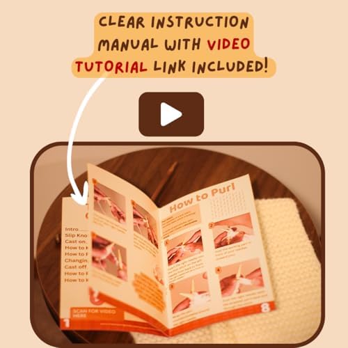 MaconGoods Grandma's Knitting Kit - Complete Knitting Kit for Beginners - Includes Beginner Yarn, Bamboo Needles, Video Tutorial, and Written Guide & More - Easy Learn to Knit Kit - Image 5