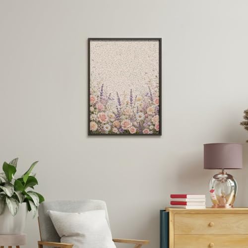 Paint by Numbers Kit for Adults Beginner Art Decor Cream Rose Meadow - Image 4