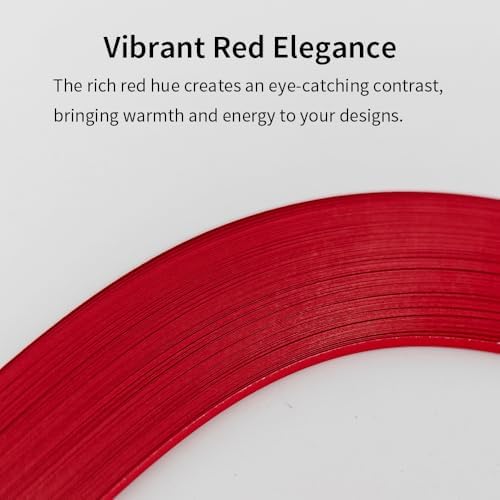 Acoeitl Quilling Paper Strips 240 Strips Red Paper Quilling Set Width 3mm Length 54cm Quilling Supplies DIY Quilling Paper Quilling Art Strip for Crafts (2 Pack) - Image 3
