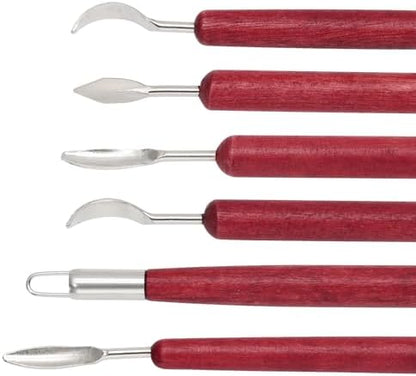 suiwotin 6pcs Clay Sculpting Tools Set, Pottery Trimming Tools - Image 3