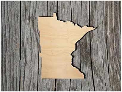 Minnesota State Wood Craft,Unfinished Wooden Cutout Art,DIY Wood Sign, Inspirational Farmhouse Wall Plaque,Rustic Home Decor for Office Bedroom Living Room Home by Arupkeer