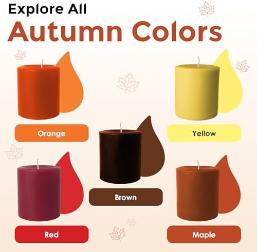 Fall Candle Dye Chips, Soy & Paraffin Candle Making, 5 Autumn Colors - Image 6