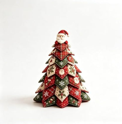 Christmas DIY Felt Tree Sewing Kit, 3D Hand‑Made Quilted Christmas Tree Craft Kit with Reindeer Ornament, DIY Xmas Decor Kit for Adult Beginner Home Holiday Decoration by Unknown