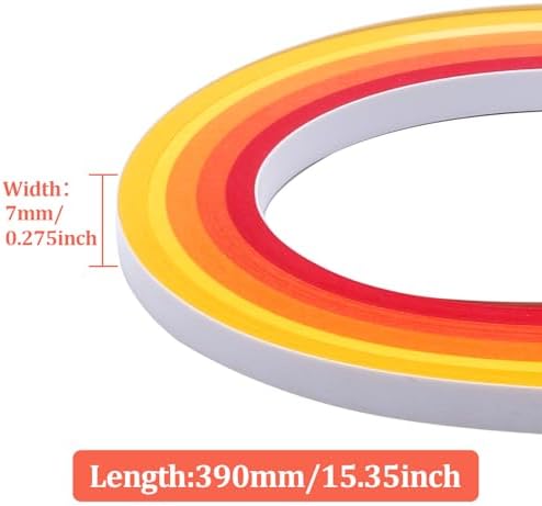 Auvotuis 7mm Width Quilling Paper Strips 40 Colors 900 Strips, Length 39cm - Image 2