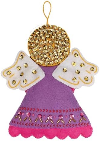 MerryStockings Felt Ornament Kit, Collectible Valentines Day Angel - Image 2
