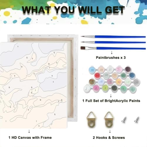 VIGEGU Sardine Paint by Numbers Kit for Adults Beginner with Framed - Image 4
