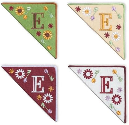 Personalized Embroidered Corner Mark, 4 Pack, Finished Initial Felt Bookmark Corner, Gift for Book Lover by Unknown