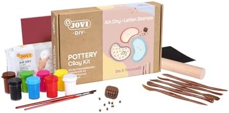 Jovi - DIY Air Dry Kit & Letter Stamp - Pottery Kit for Adults by Jovi