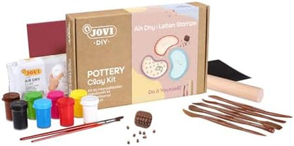 Jovi - DIY Air Dry Kit & Letter Stamp - Pottery Kit for Adults by Jovi