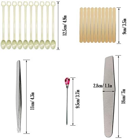 Woohome 66 PCS Epoxy Resin Tools Kit, Silicone Mold Tool Included Measuring Cup, Silicone Mixing Cups, Tweezers with Mixing Sticks, Dropping Pipette, Finger Cots, Sanding Strip for Jewelry DIY - Image 5