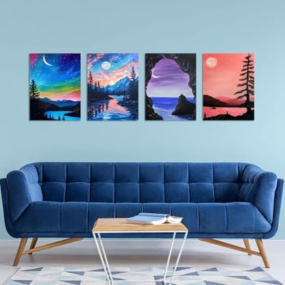 DOTSOPS 4 Pack Landscape Diamond Painting Kits Art Adults Painting Kit - Image 6