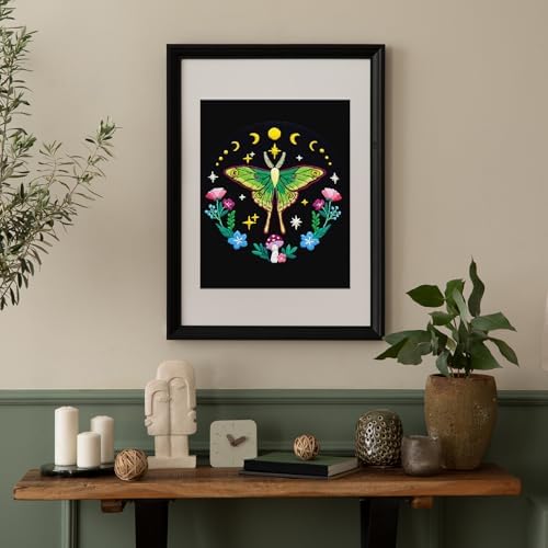 Nuberlic Moth Embroidery Kits for Beginners,Cross Stitch Kits - Image 3