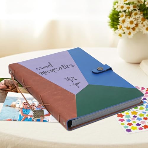 ZEEYUAN Mothers Day Gift for Mom Scrap Book Photo Album PU Leather Family ScrapBook Photo Memory Book Couples Anniversary Scrapbook Valentine's Day Gift - Image 4