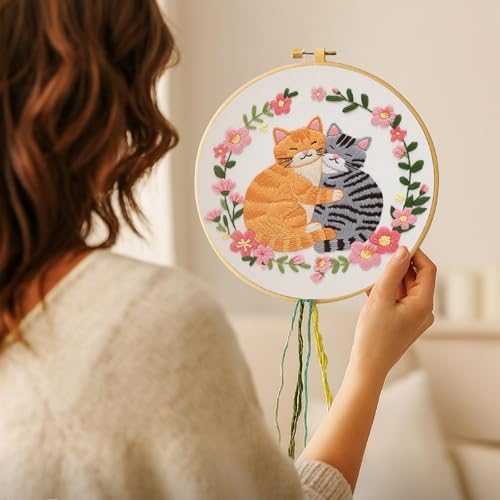 Nuberlic Cat Embroidery Kit for Beginners Adults - Image 5