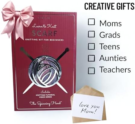 The Spinning Hand Knitting Kit for Beginners Adults – Educator-Designed, Self-Striping Wool Yarn, Bamboo Needles & Video Tutorials (Fresh Figs) - Image 6