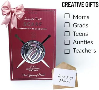 The Spinning Hand Knitting Kit for Beginners Adults – Educator-Designed, Self-Striping Wool Yarn, Bamboo Needles & Video Tutorials (Fresh Figs) - Image 6