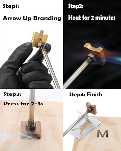 44pc 1" Branding Iron Letter/Number/Symbol Kit for Wood Leather Hats - Image 4