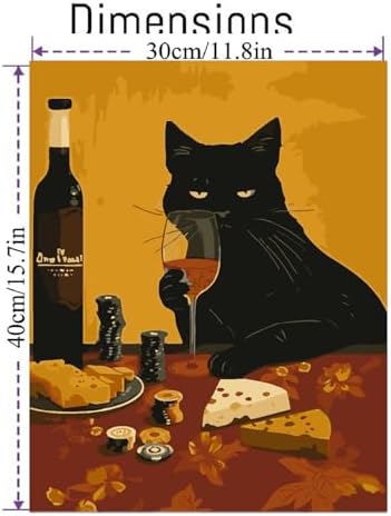 Canrichshop Cat Paint by Numbers Kit for Adults,Painting by Numbers,DIY Acrylic Paint Kit for Adults Beginners Without Frame,Easy Adult Paint by Number Kits on Canvas for Decor 16x20inch - Image 2
