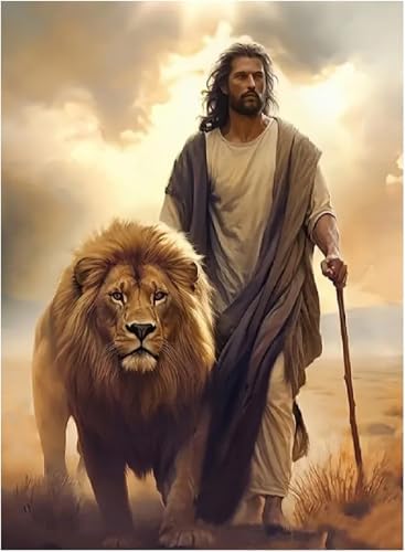 BAWKENTON Paint by Numbers for Adults and Kids, Religious Christian Painting by Number Kits On Canvas, Jesus Number Artist Paint by Number Kit Funny DIY, Home Wall Decor, Gifts 12X16in by BAWKENTON