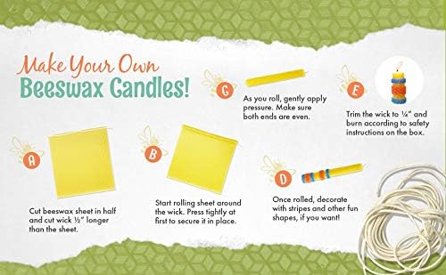 Make Your Own Beeswax Candle Kit - Includes 10 Full Size 100% Beeswax Honeycomb Sheets in Purple and Approx. 6 Yards (18 Feet) of Cotton Wick. Each Sheet Measures Approx. 8" x 16 1/4". - Image 7