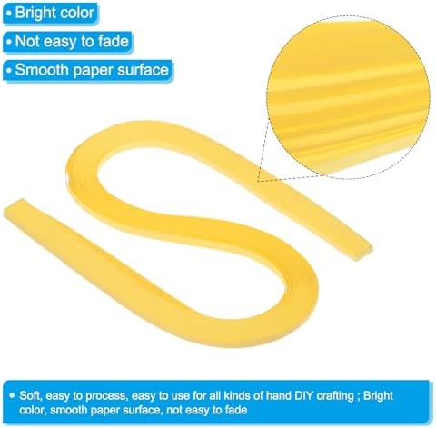 PATIKIL 120pcs Quilling Strips Paper 3/16"(5.2mm) 21"(54cm) Origami Paper Quilling Strip for Art DIY Hand Craft Christmas, Yellow - Image 3