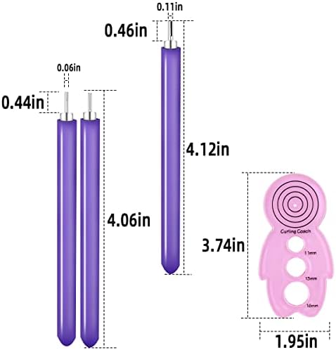 12 Pcs Paper Quilling Slotted Tool Paper Curling Tools Kit Quilling Needle Pen for Art Craft Different Size DIY Paper Cardmaking Project Rolling Multifunction Slotted Quilling Tool Set Handmade Tools - Image 6