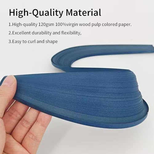 Acoeitl Quilling Paper Strips 240 Strips Dark Blue Paper Quilling Set Width 5mm Length 53cm Quilling Supplies DIY Quilling Paper Quilling Art Strip for Crafts (2 Pack) - Image 4