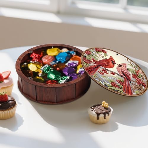 DIY Diamond Painting Fruit Bowl Storage Box, Bird Decorated Tray Diamond Painting Craft Set, for organising Desk Items, a Versatile and Creative Handmade Gift - Image 6