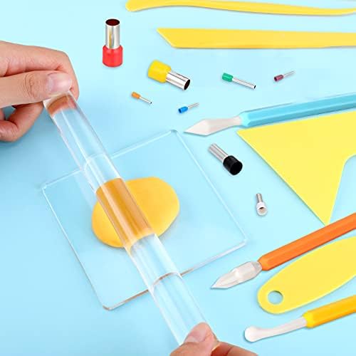 57 Pcs Clay Sculpting Tools Kits Polymer Clay Tools DIY Set with Roller - Image 6