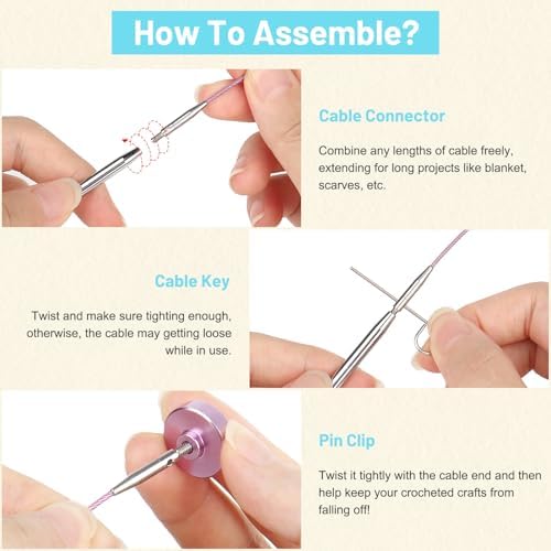 Aeelike 9 Pair Interchangeable Knitting Circular Needles Set 3-8.0mm, Black - Image 3