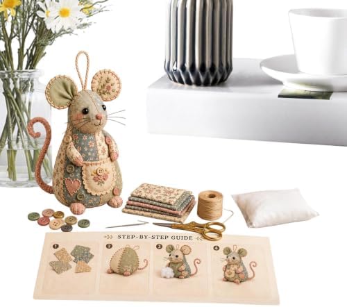Embroidery Maker Kit with Buttons Mouse Ornament by Unknown