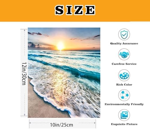 VIGEGU Beach Landscape Paint by Numbers Kit for Adults with Framed - Image 4