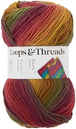 Loops & Threads Facets Yarn - Yarn for Knitting, Crochet, Weaving, and Arts & Crafts - Multi, Acrylic, 3.5 oz - Image 4