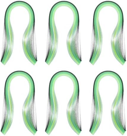 PATIKIL 600pcs Rainbow Quilling Strips Paper 3/16"(5mm) 15" Gradient Green by PATIKIL