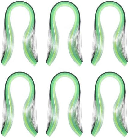 PATIKIL 600pcs Rainbow Quilling Strips Paper 3/16"(5mm) 15" Gradient Green by PATIKIL