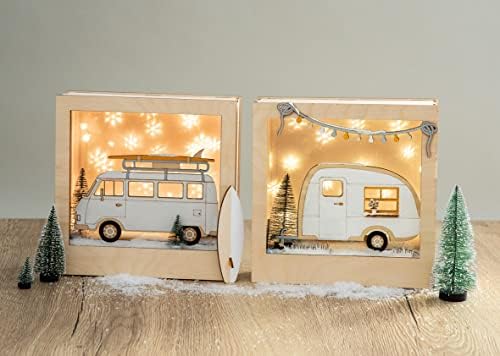 Do-it-Yourself 3D Frame Decoration Kit - Caravan - Wood - 24 cm - Image 7