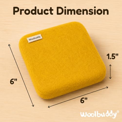 Woolbuddy Needle Felting Mat 6 x 6 x 1.5 Inch (Gold), Pure Wool Felt Pad - Image 3