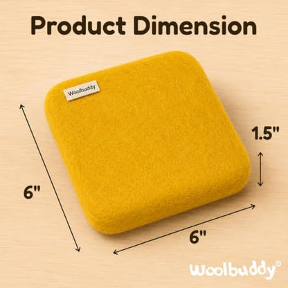 Woolbuddy Needle Felting Mat 6 x 6 x 1.5 Inch (Gold), Pure Wool Felt Pad - Image 3