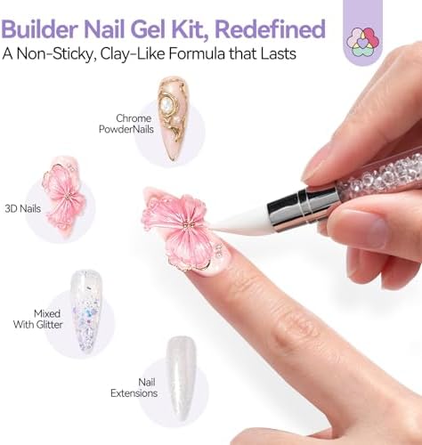 SAVILAND Non-Sticky Solid Builder Nail Gel, Satin Milk White 3D Gel, 2.02oz - Image 6