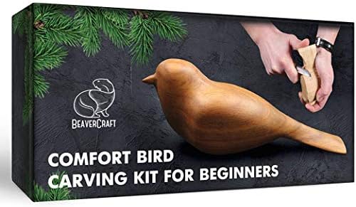 BeaverCraft Wood Carving Kit Comfort Bird DIY Kits for Adults Hobbies Whittling Knife Kit for Beginners & Kids Adult Craft Kits Wood Carving Knife Set by BeaverCraft
