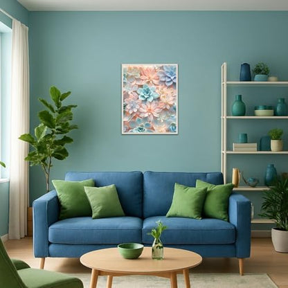 Banket Paint by Numbers Kit for Adults Beginner Succulent DIY Painting Kits for Adults Cactus Plants Easy Adult Paint by Number Kits on Canvas Color by Numbers for Gifts Home Wall Decor 16x20 Inch - Image 4