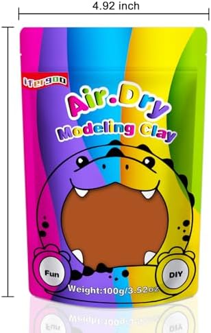 ifergoo 100g Brown Air Dry Clay, 3.5oz DIY Creative Modeling Clay for Kids - Image 2