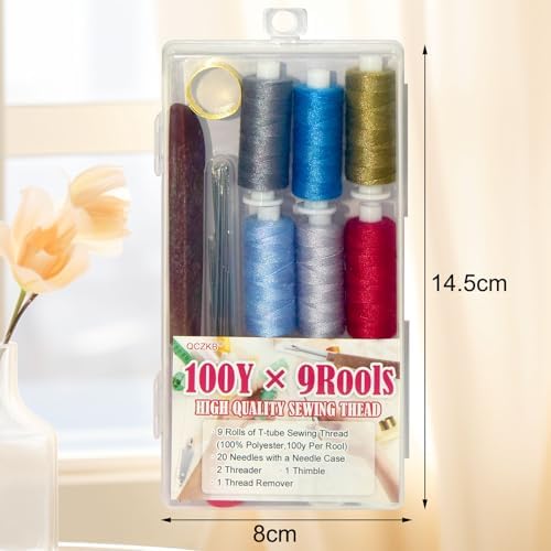 QCZKB 40 Pcs Sewing kit, Sewing Accessories, Friendly for Beginner and Professional for Worker, Suitable for Travel, Home and DIY Gift - Image 2