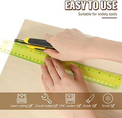 Riakrum Basswood Sheets Plywood Board Unfinished Wood Boards for Crafts for DIY Laser Projects Architectural Mini House Building Hobby Model Making(12 x 12 x 1/16 Inch,36) - Image 5