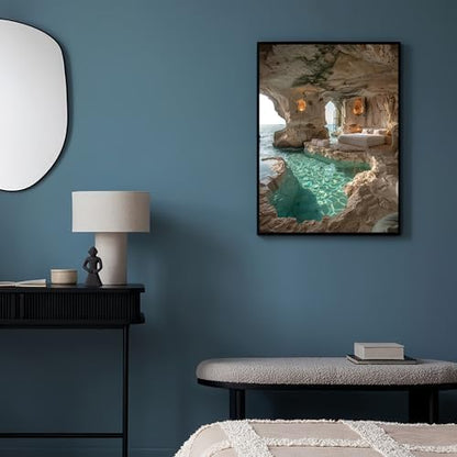 Cave Sea Room Painting by Numbers for Adults Beginner,15.7X19.7 inch - Image 2