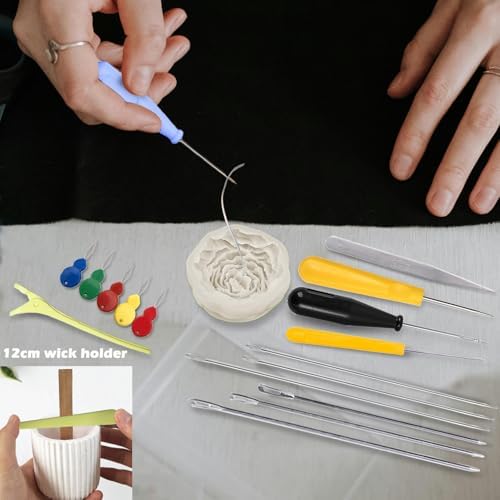 18PCS Candle Punch Tool Professional Candle Wick Needle for Silicone Molds and Candles,Hook Punch Needle Wick for Molds,Candle Making Supplies for Beginner - Image 4
