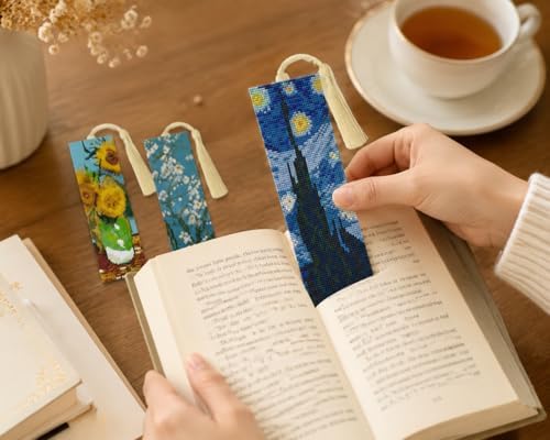 5 Pcs Cross Stitch Bookmark Kit for Adult Beginners Cross Stitch Kits - Image 4