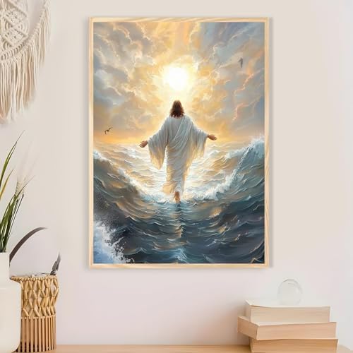 Jesus Paint by Numbers Kit for Adults Framed Canvas 12X16 in, Frameworkless - Image 4